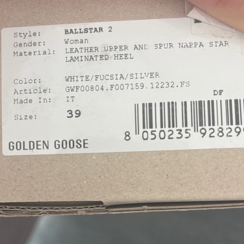 Golden Goose White Sneakers with Pink Star - Picture 10 of 16